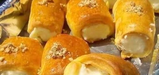 Σιροπιαστά Νηστίσιμα Ρολάκια με Κρέμα